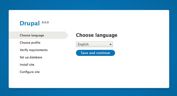 Drupal 8 choose language.