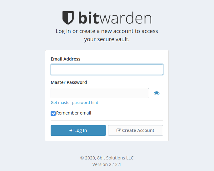 Bitwarden Login