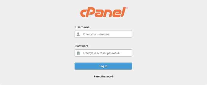 cPanel Login Page